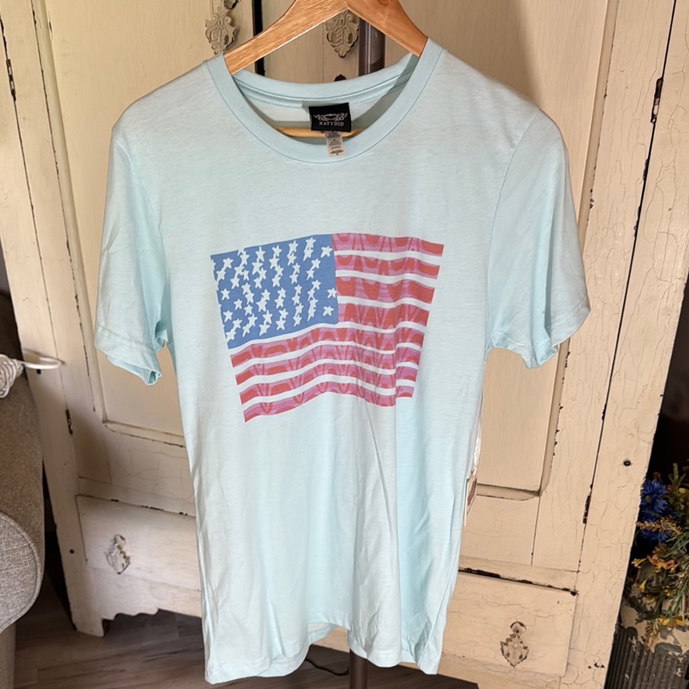 Katydid Light Blue Flag T-Shirt
